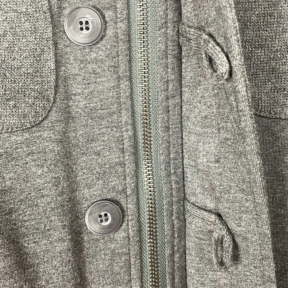 Civil Society We the People Charcoal Sweater w/Zipper and Buttons w/Loop -Medium